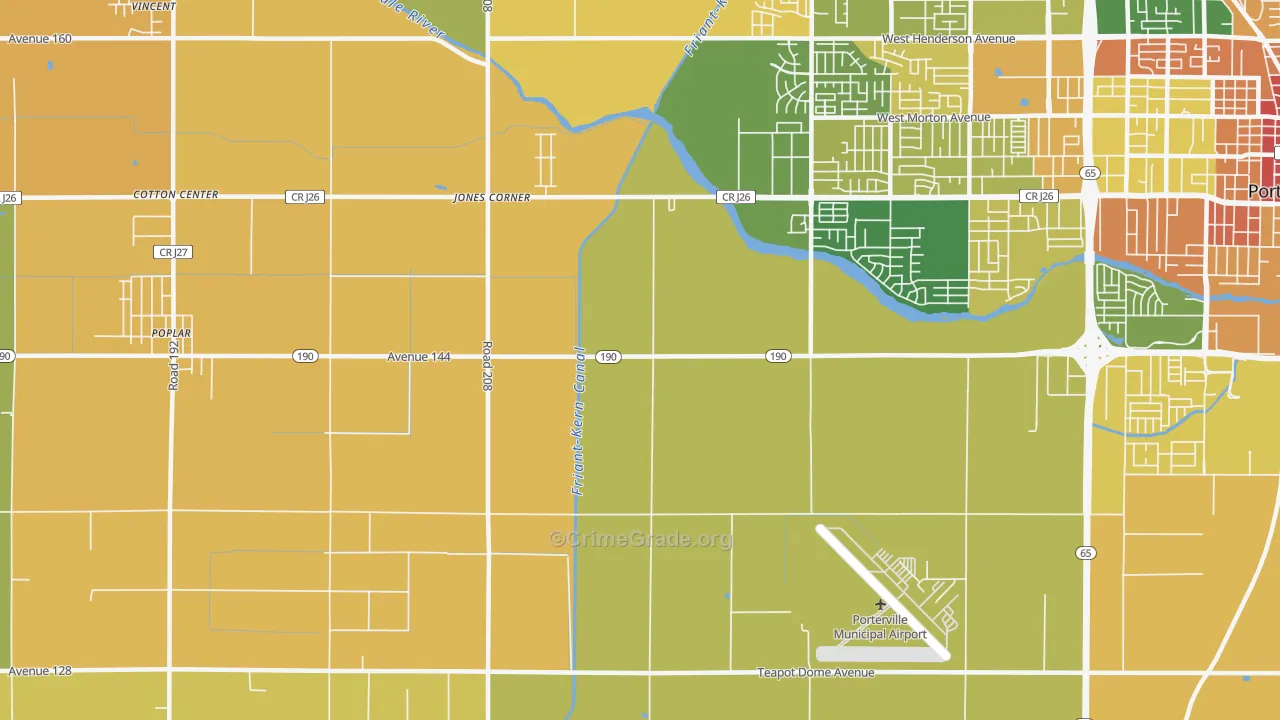 Nanceville, CA Map of Burglary Rates