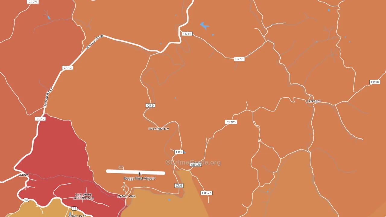 Nancy Run, WV Map of Burglary Rates