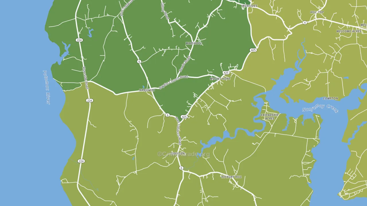 Nanjemoy, MD Map of Burglary Rates