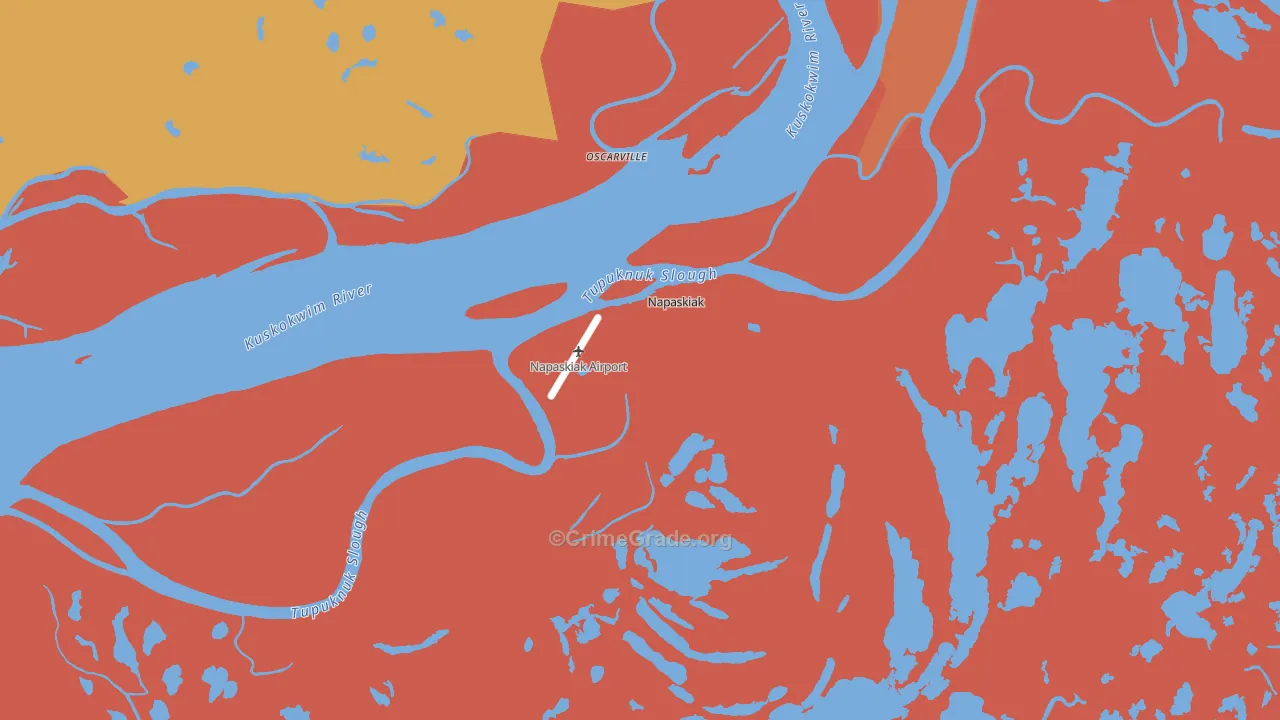 Napaskiak, AK Map of Burglary Rates