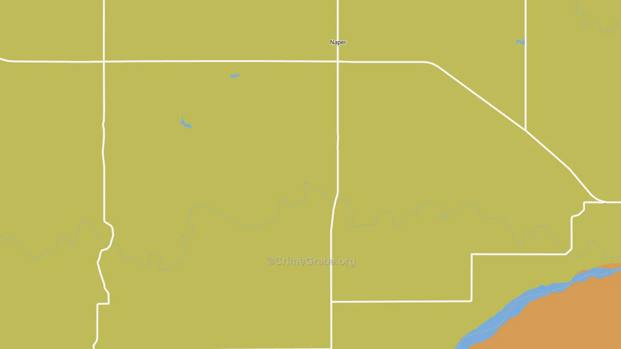 Naper, NE Map of Burglary Rates