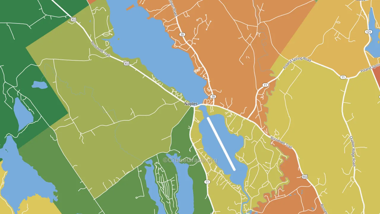 Naples, ME Map of Burglary Rates