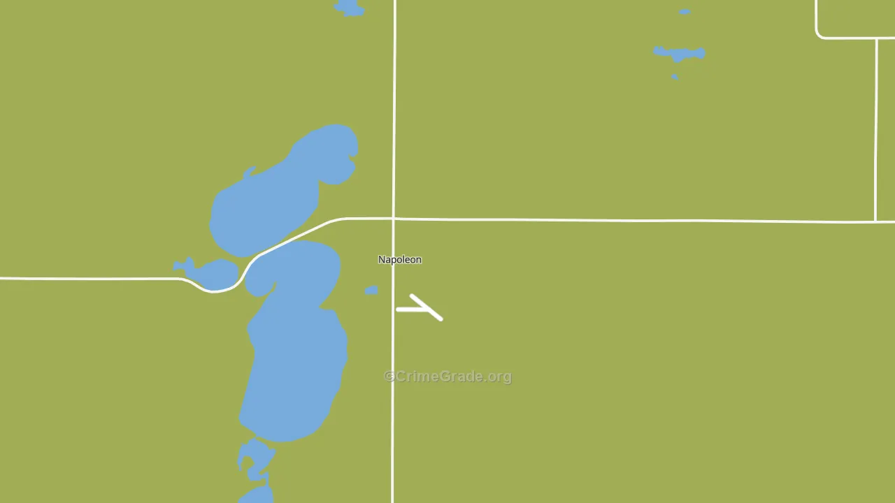 Napoleon, ND Map of Burglary Rates