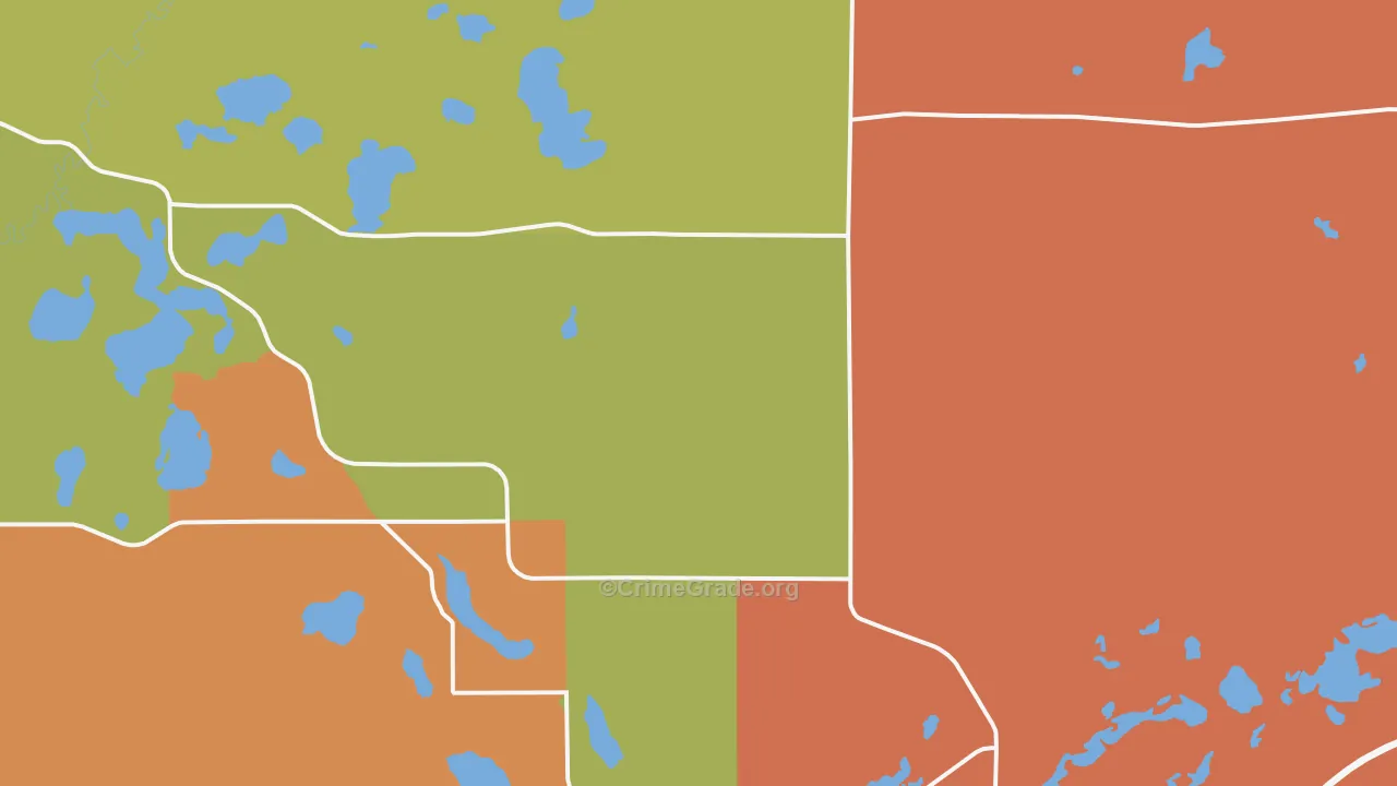 Nashwauk, MN Map of Burglary Rates