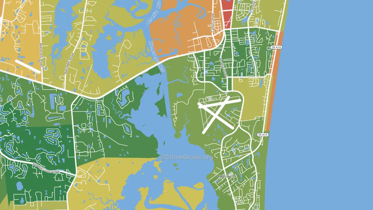 Nassau Village, FL Map of Burglary Rates