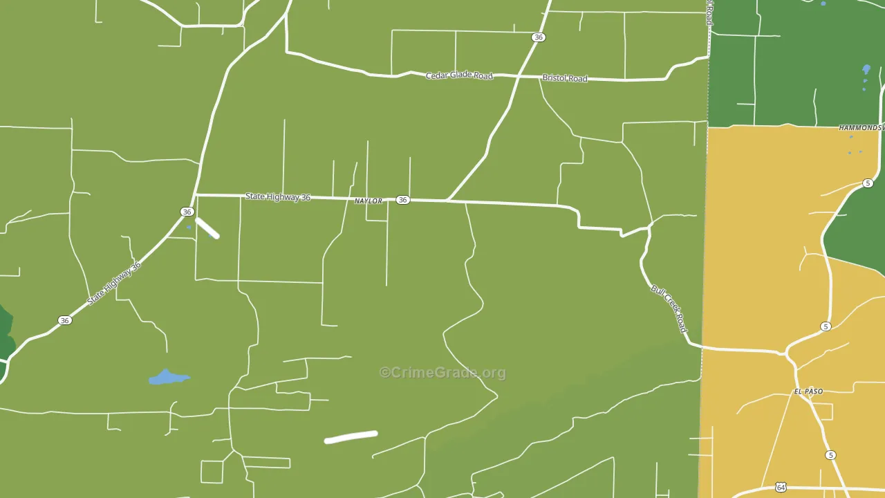 Naylor, AR Map of Burglary Rates