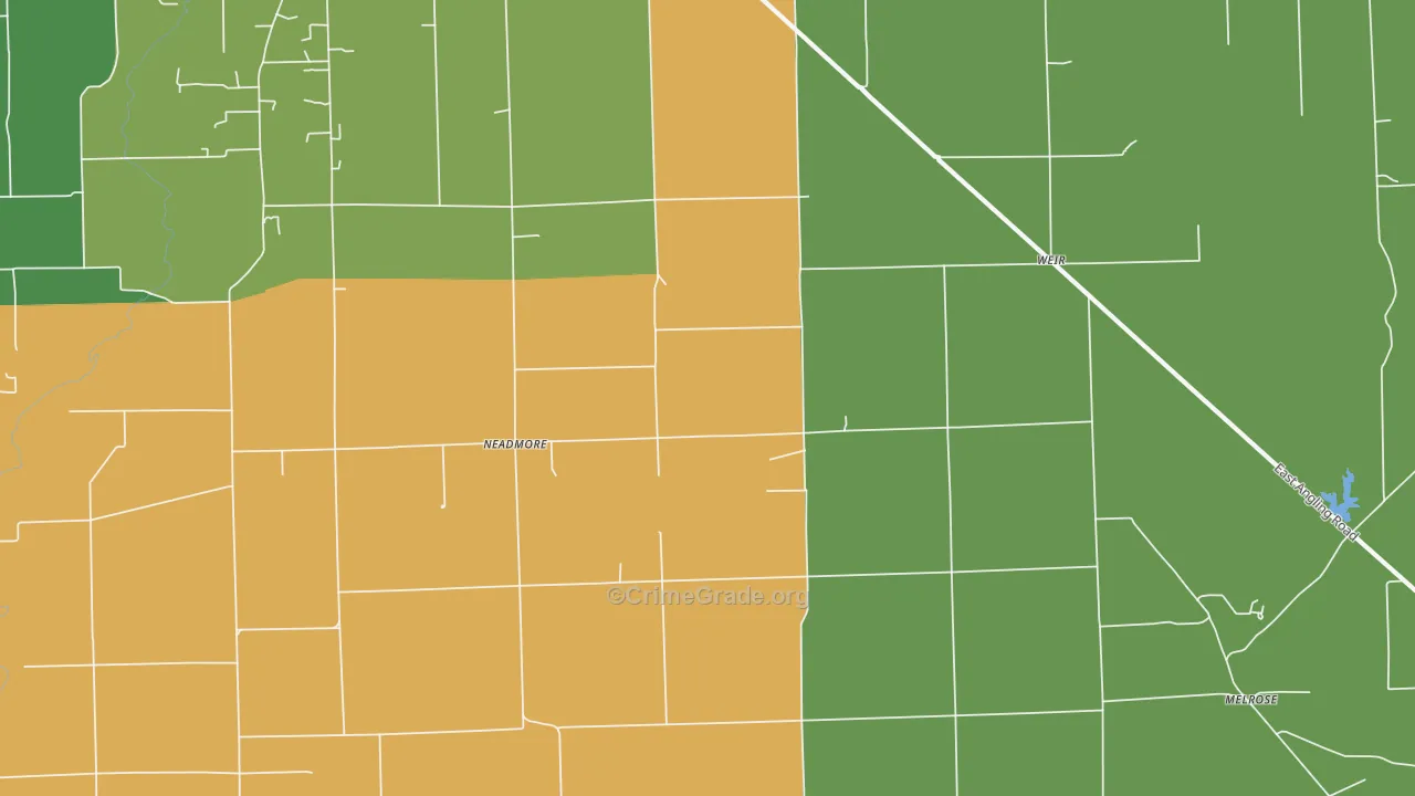 Neadmore, IL Map of Burglary Rates