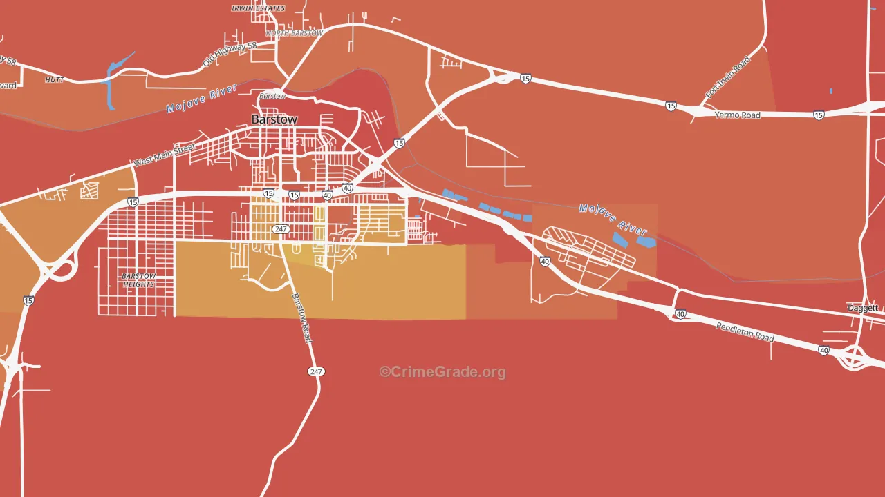 Nebo Center, CA Map of Burglary Rates