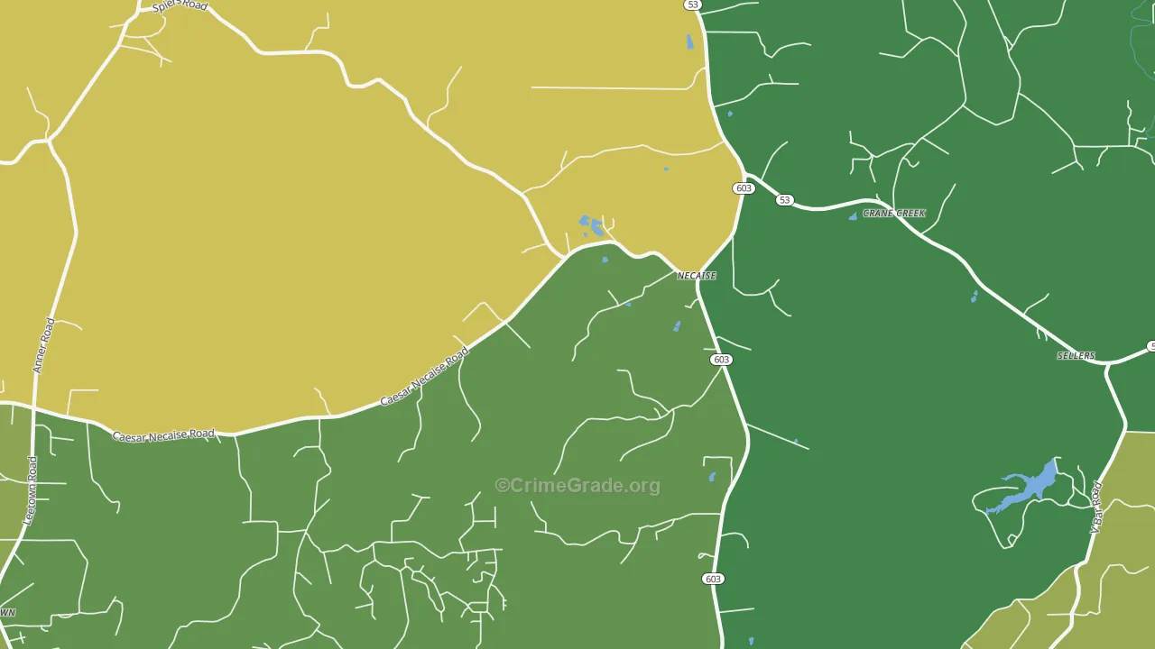 Necaise, MS Map of Burglary Rates