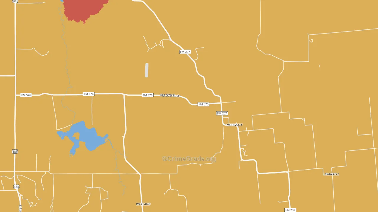 Necessity, TX Map of Burglary Rates
