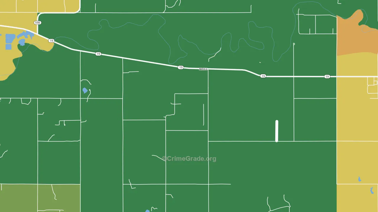 Neill, OK Map of Burglary Rates