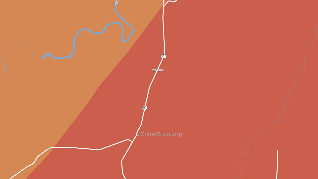 Neilton, WA Map of Burglary Rates