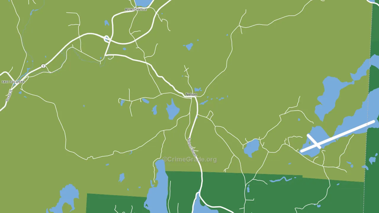 Nelson, NH Map of Burglary Rates