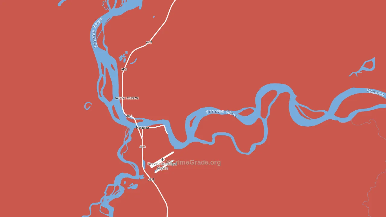 Nenana, AK Map of Burglary Rates