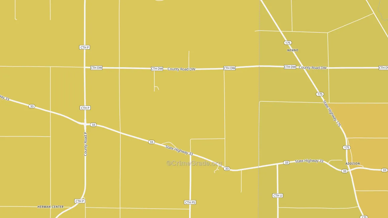 Nenno, WI Map of Burglary Rates