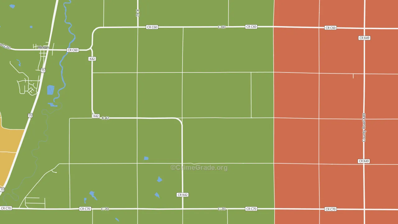 Neptune, IA Map of Burglary Rates