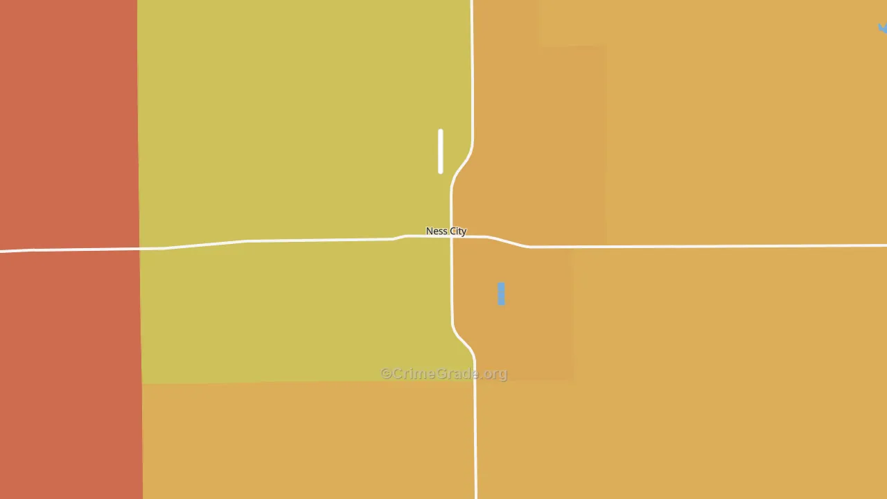 Ness City, KS Map of Burglary Rates