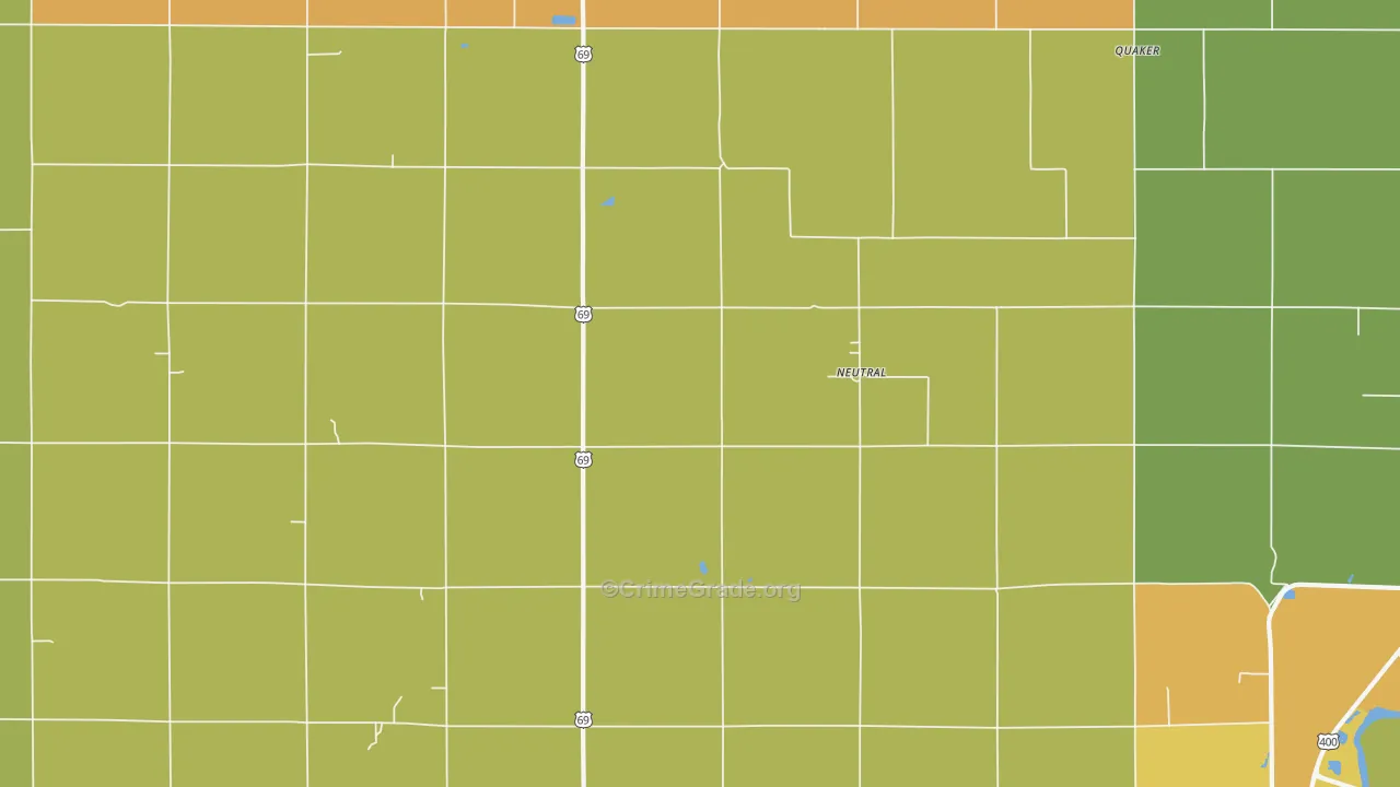 Neutral, KS Map of Burglary Rates