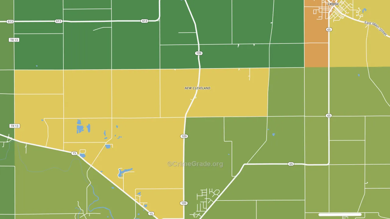 New Cleveland, OH Map of Burglary Rates
