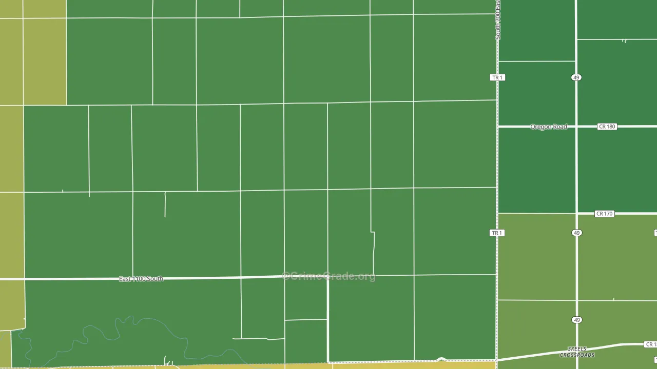 New Corydon, IN Map of Burglary Rates