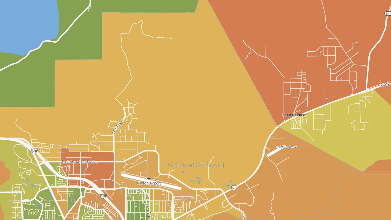 New Empire, NV Map of Burglary Rates