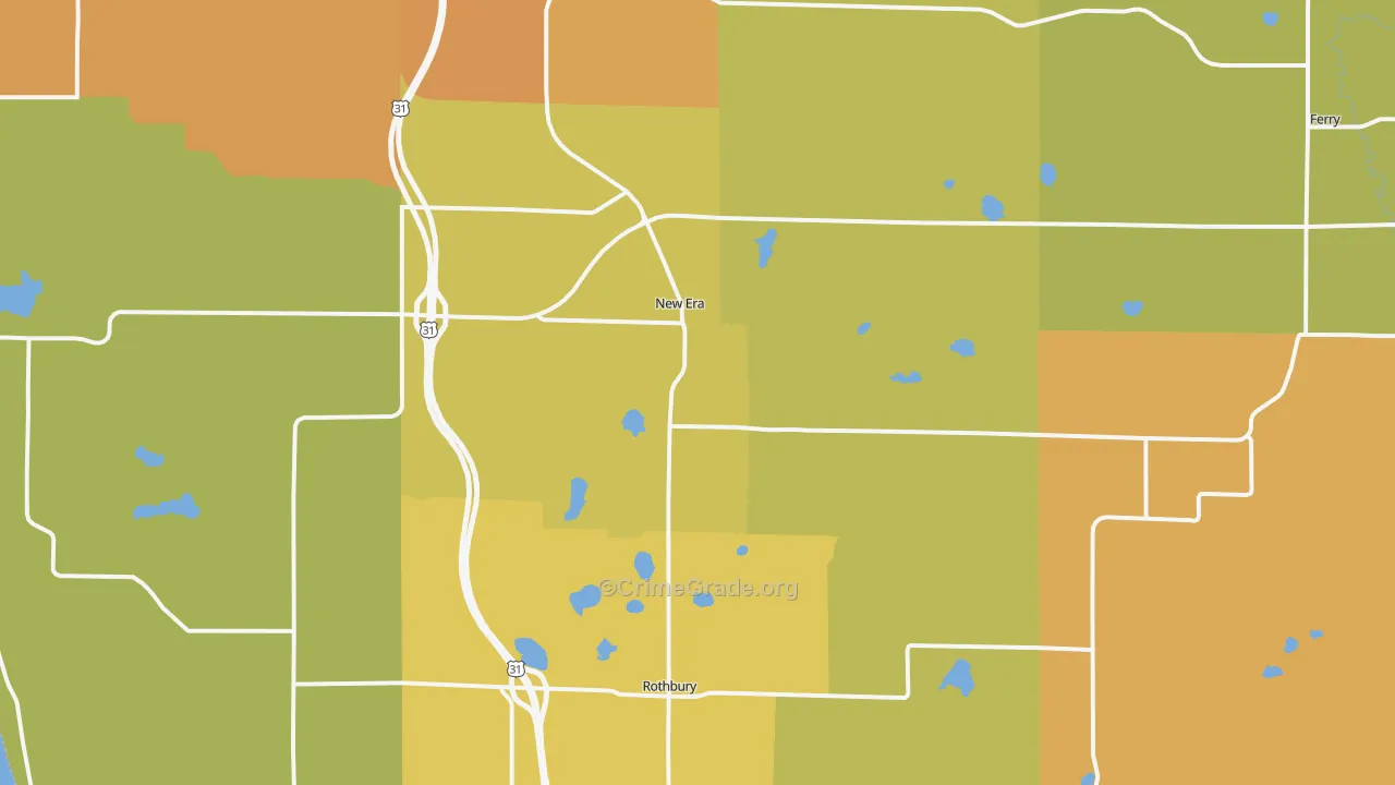New Era, MI Map of Burglary Rates