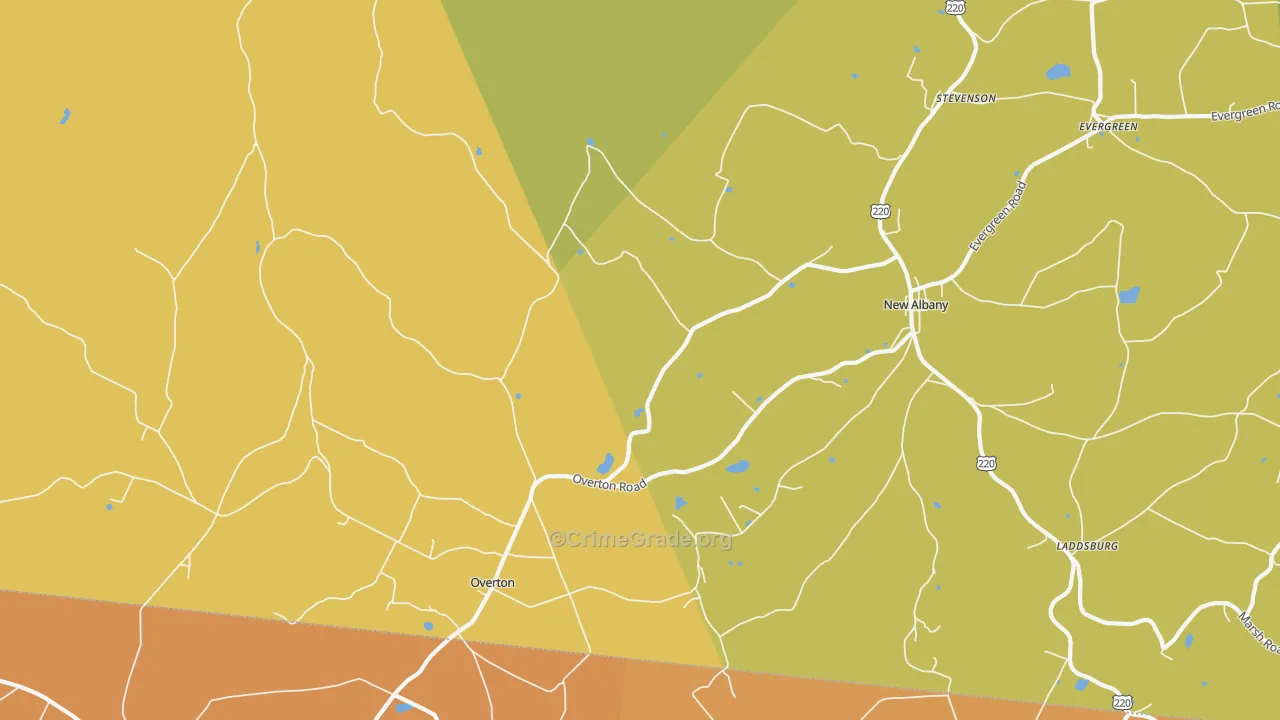 New Era, PA Map of Burglary Rates