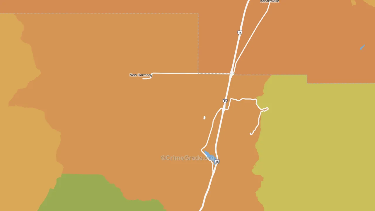 New Harmony, UT Map of Burglary Rates