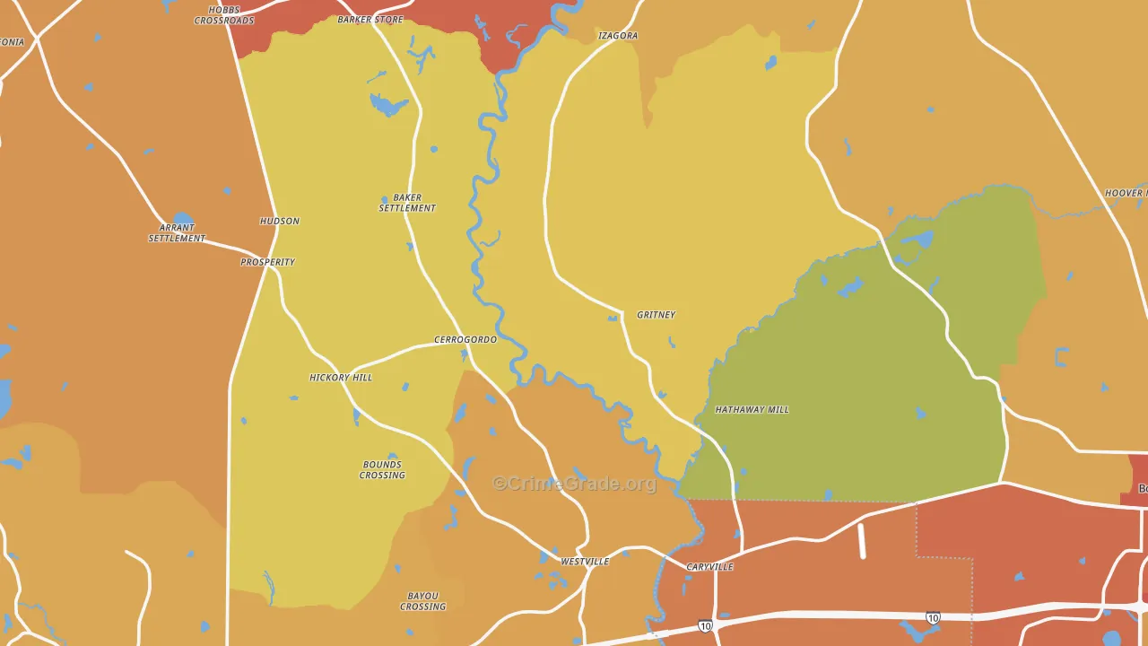 New Hope, FL Map of Burglary Rates