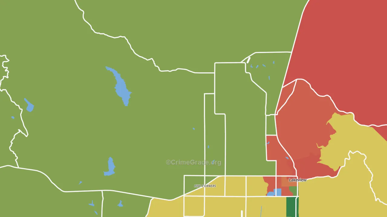 New Idaho, OR Map of Burglary Rates