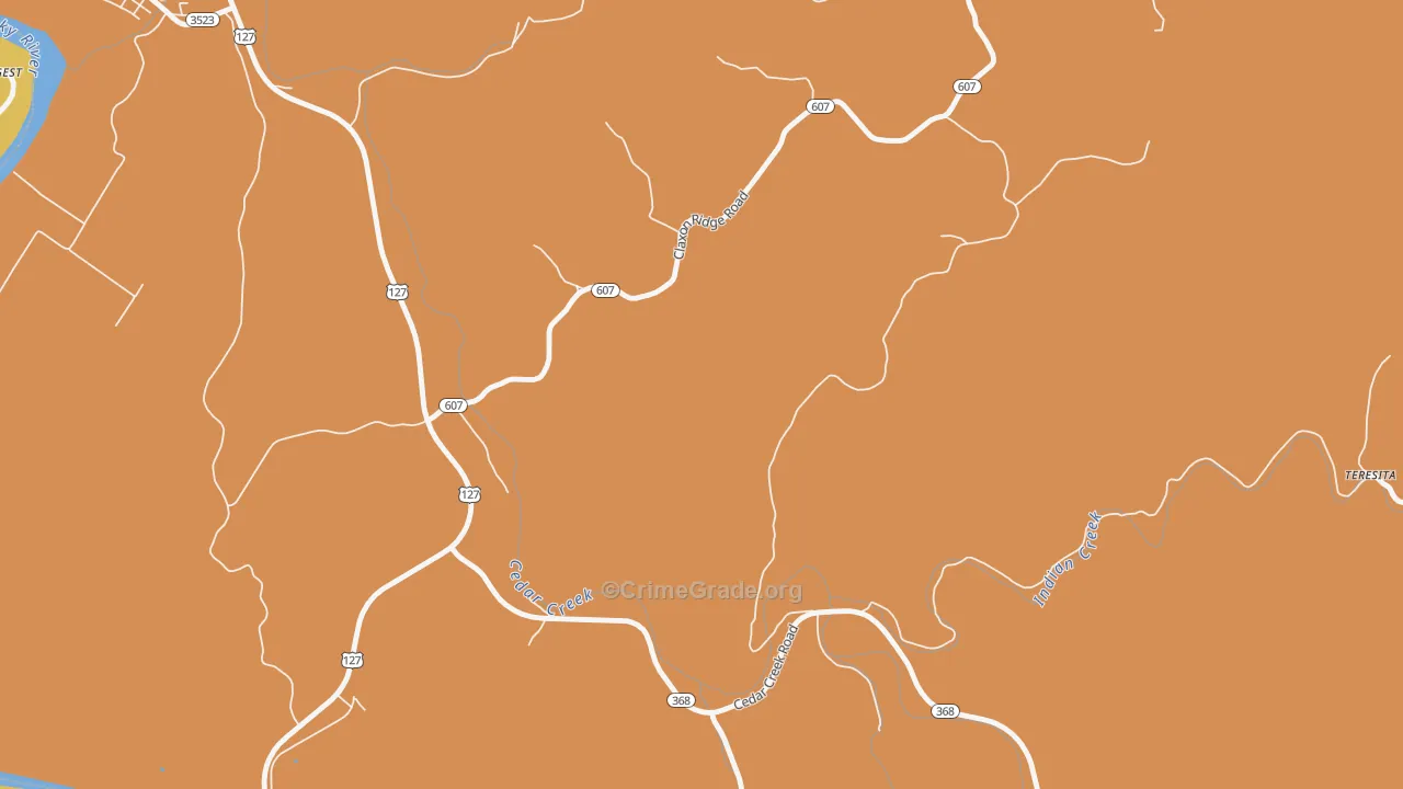New, KY Map of Burglary Rates