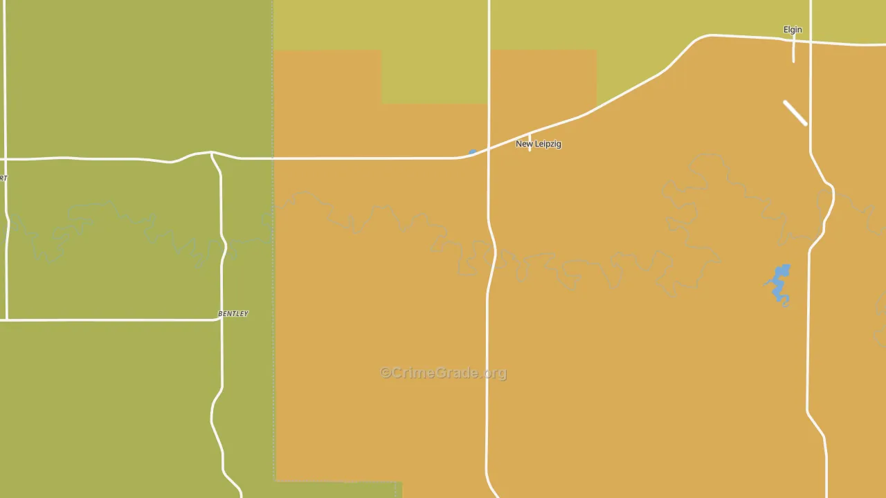 New Leipzig, ND Map of Burglary Rates