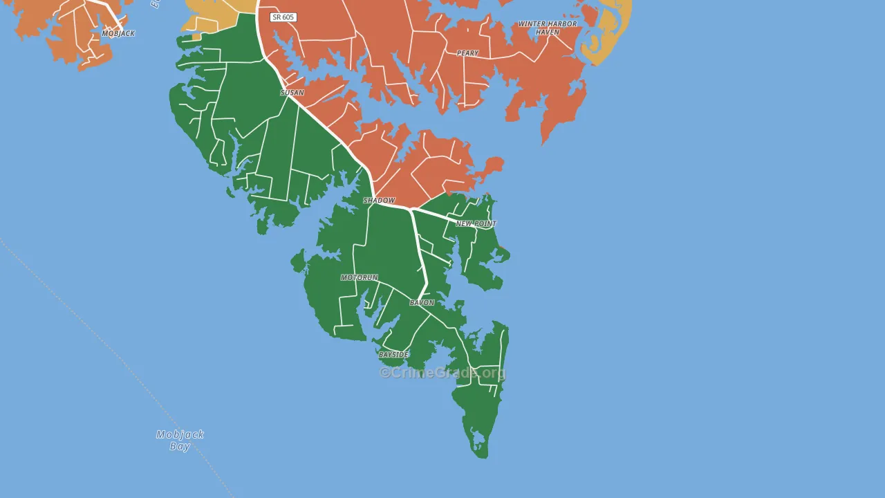 New Point, VA Map of Burglary Rates