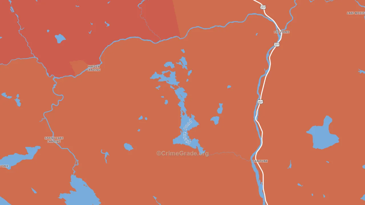 New Portland, ME Map of Burglary Rates