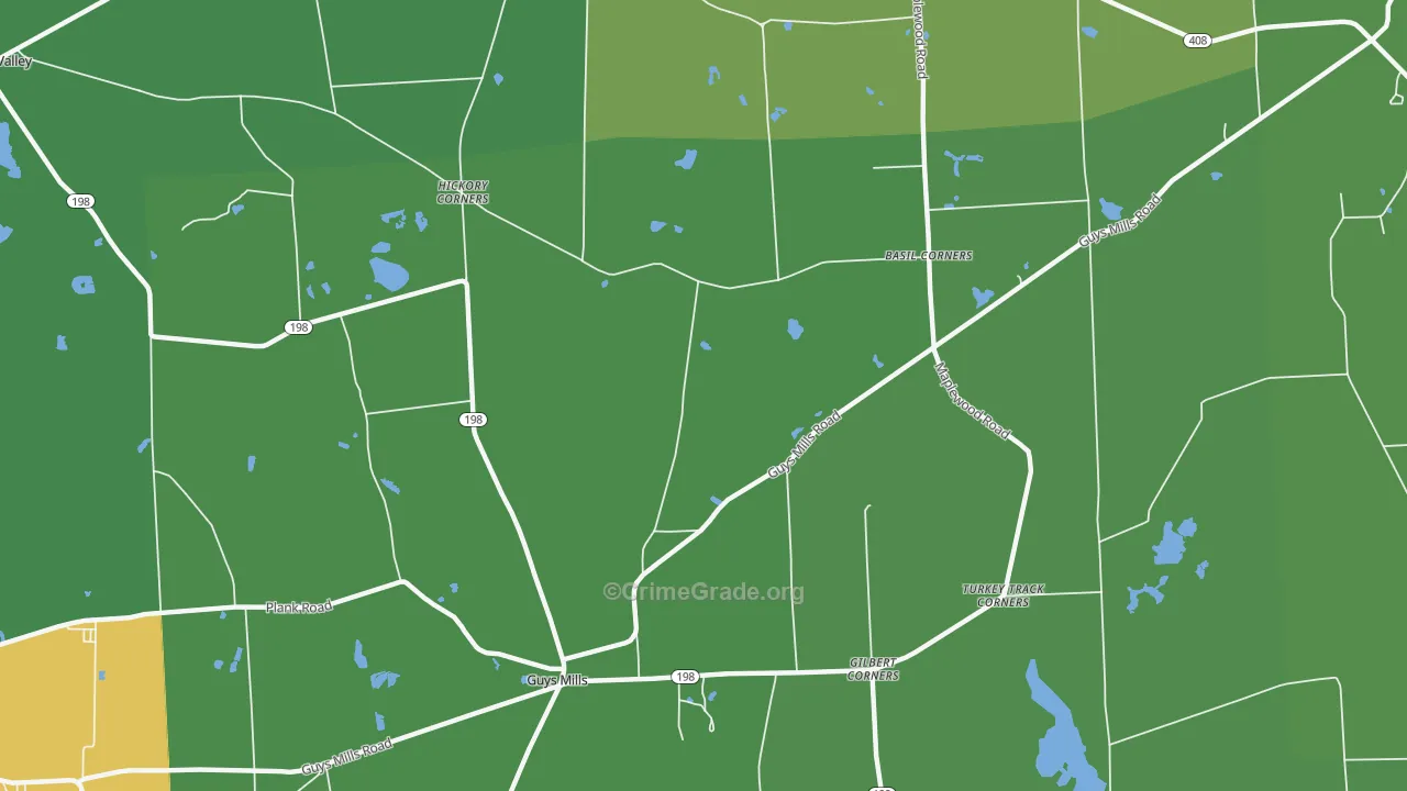 New Richmond, PA Map of Burglary Rates