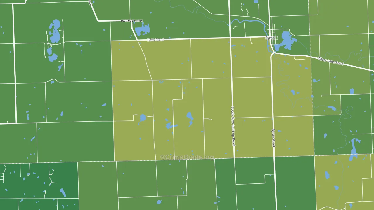 New Salem, MI Map of Burglary Rates