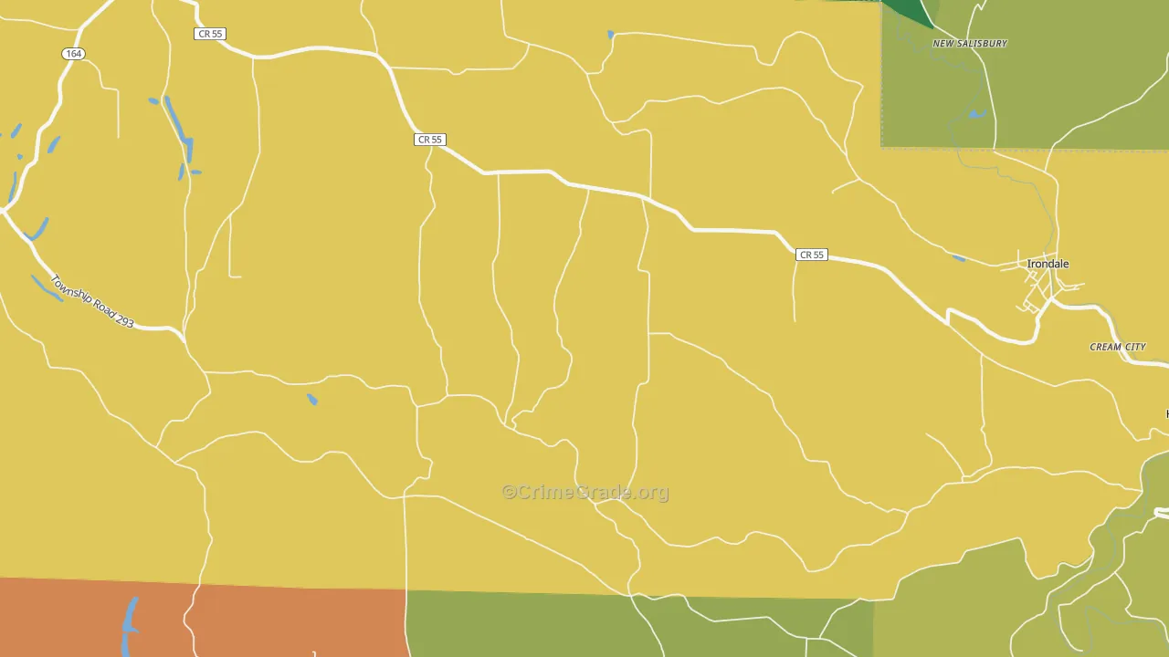 New Salisbury, OH Map of Burglary Rates