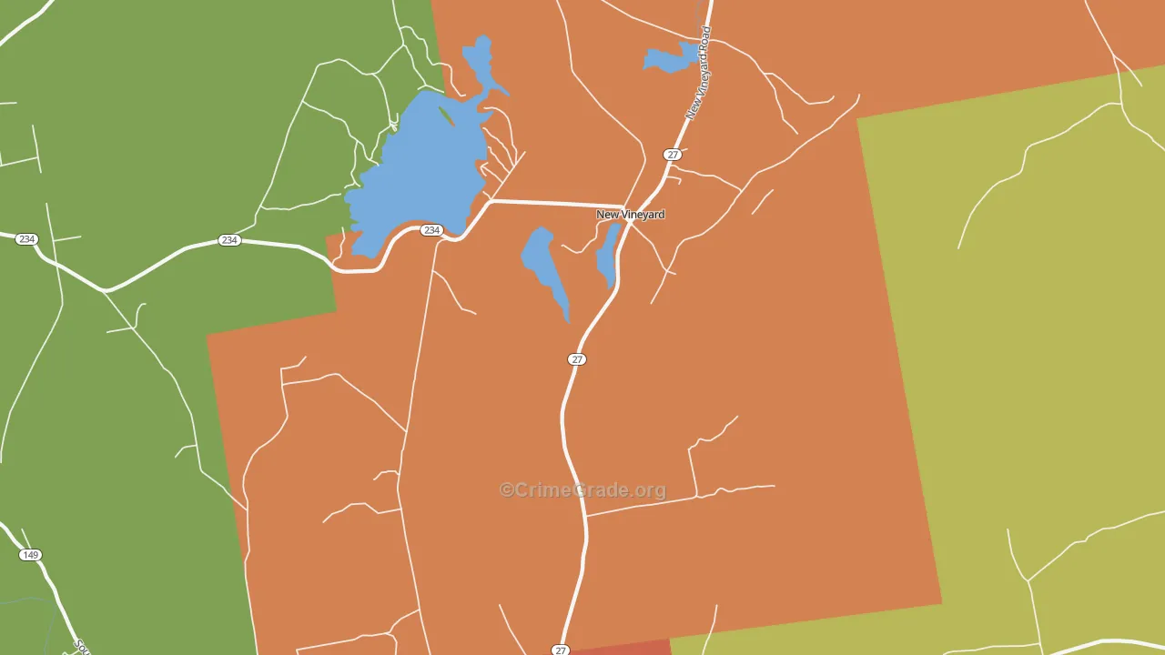 New Vineyard, ME Map of Burglary Rates