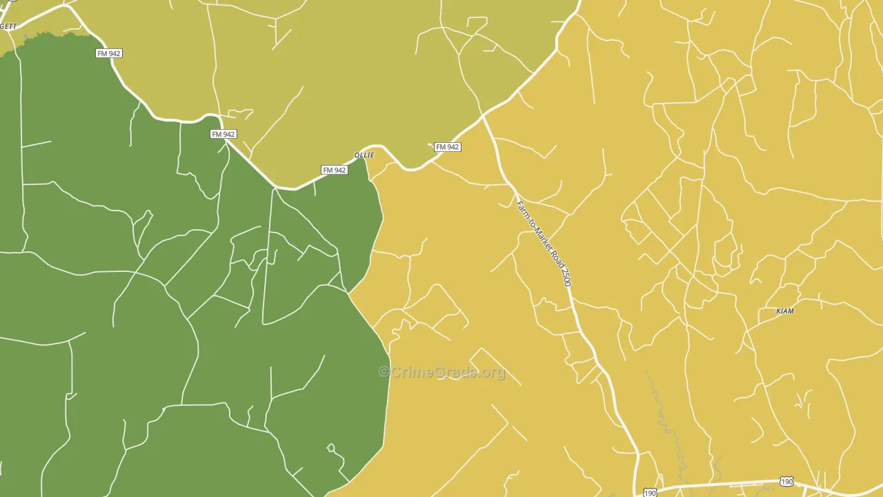 New Willard, TX Map of Burglary Rates