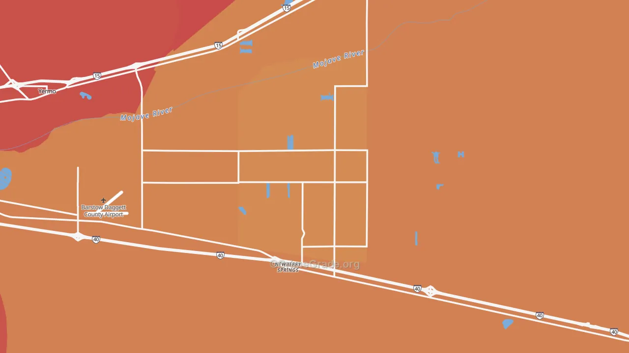 Newberry Springs, CA Map of Burglary Rates