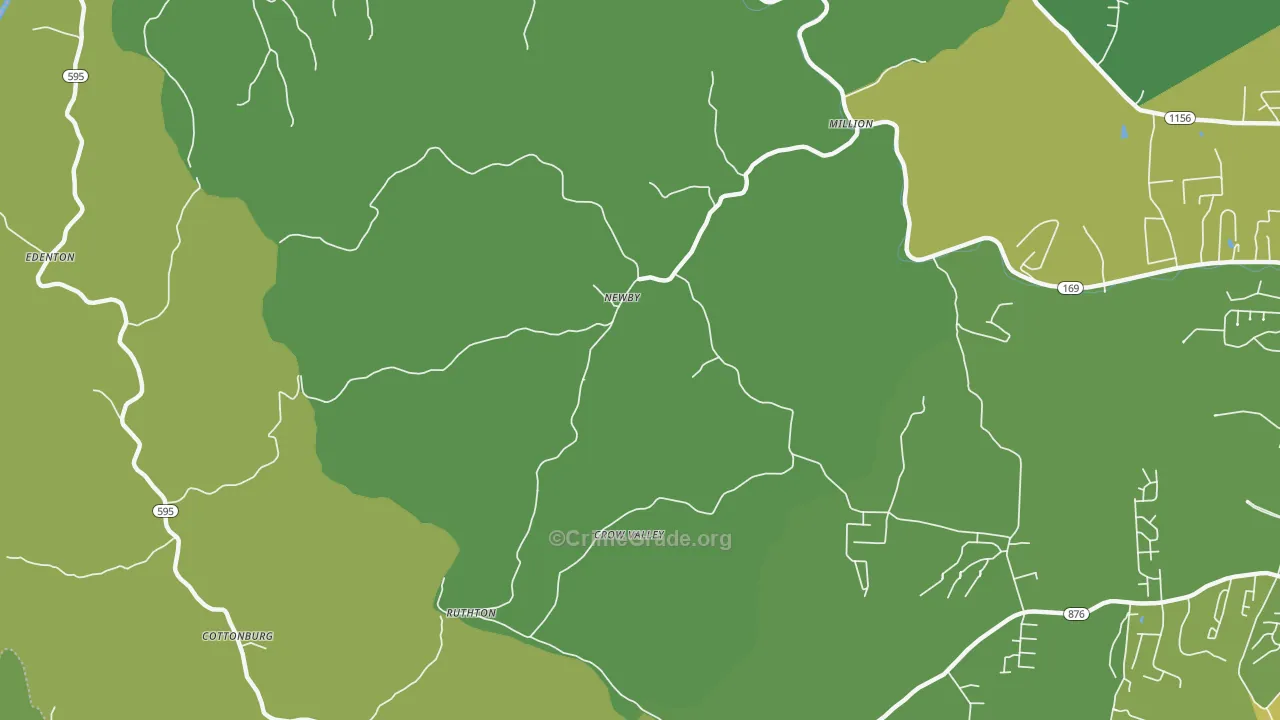Newby, KY Map of Burglary Rates