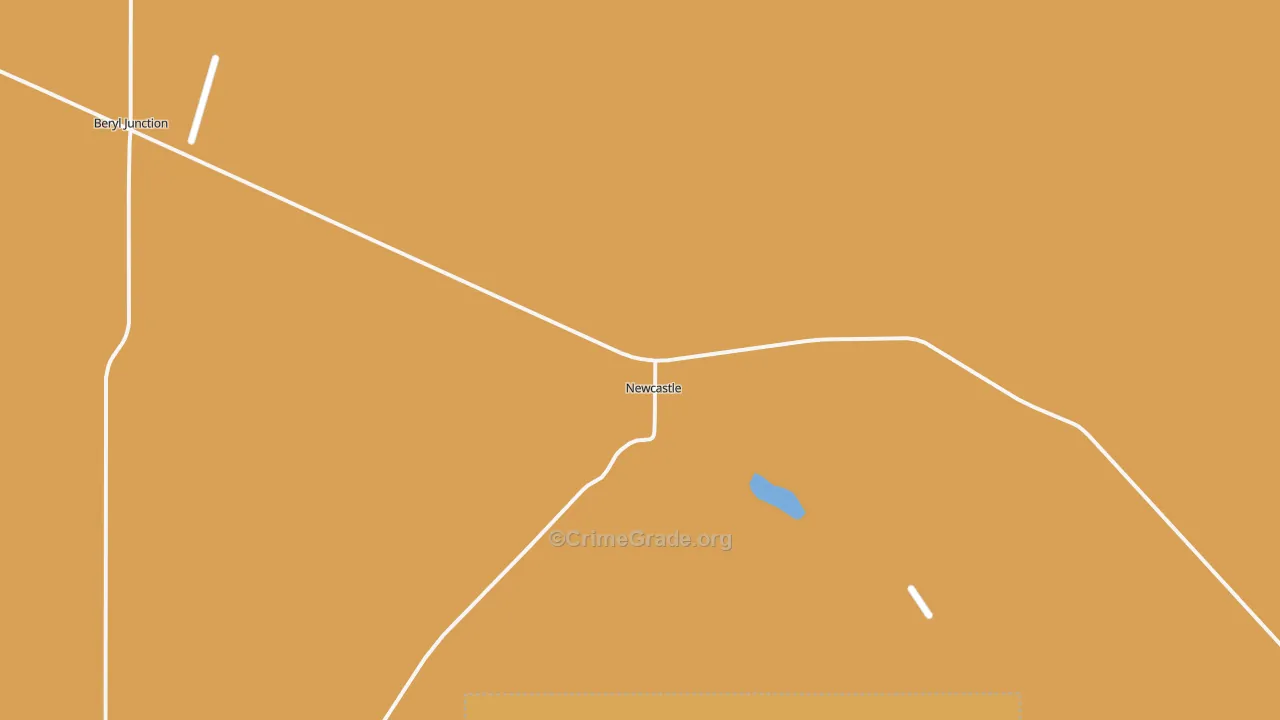 Newcastle, UT Map of Burglary Rates
