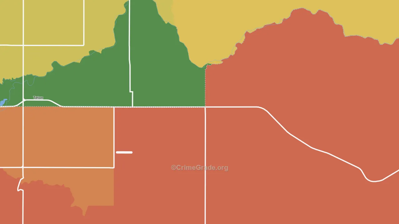 Newdale, ID Map of Burglary Rates