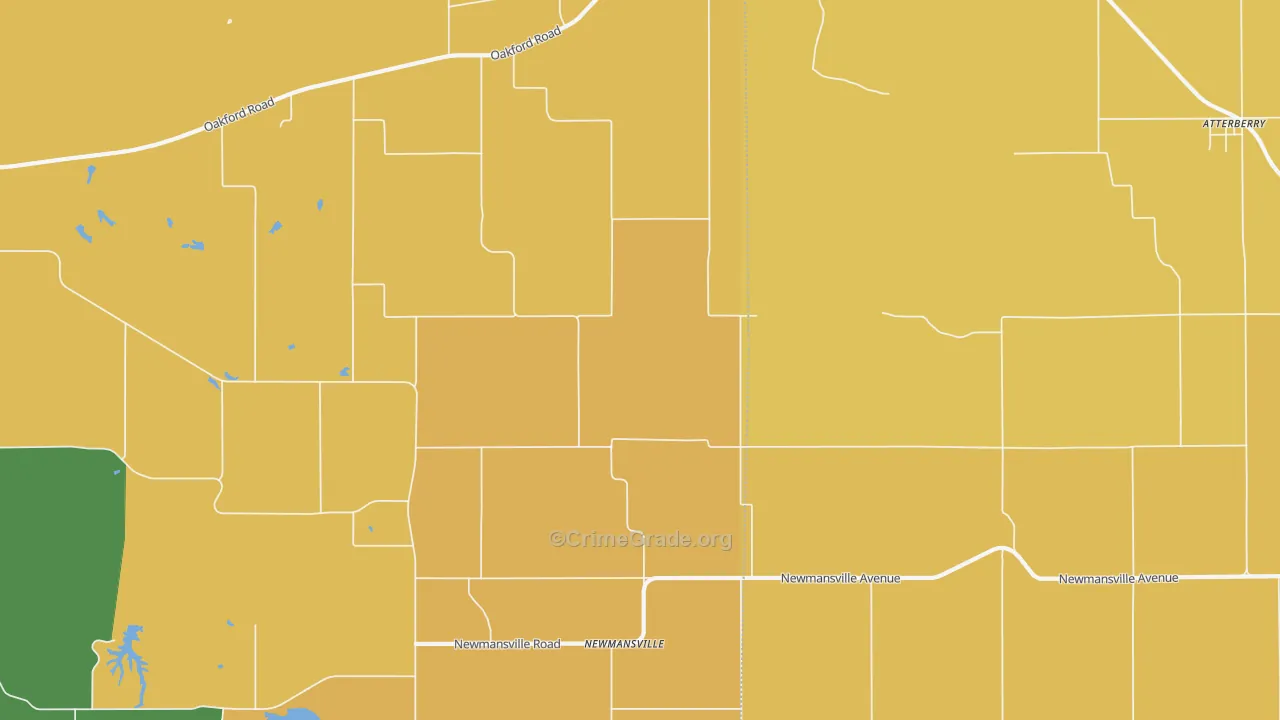Newmansville, IL Map of Burglary Rates