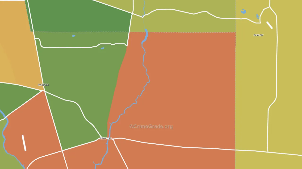 Newport, FL Map of Burglary Rates