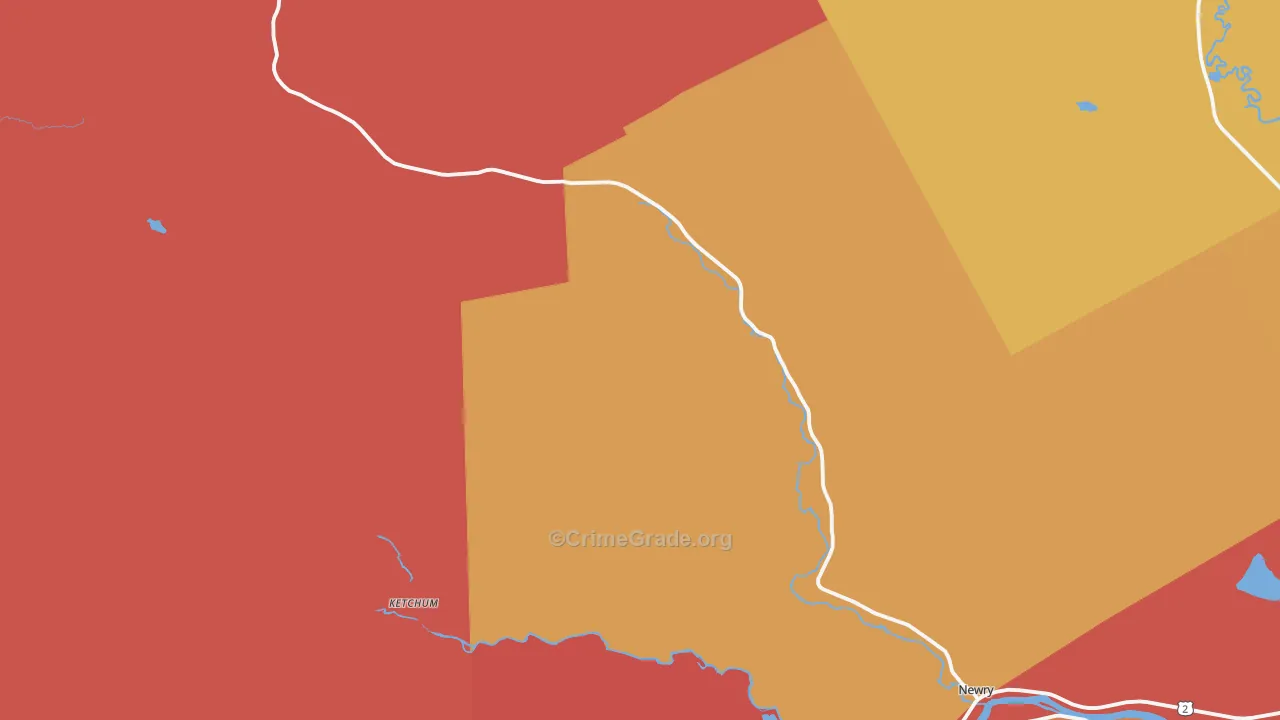 Newry, ME Map of Burglary Rates
