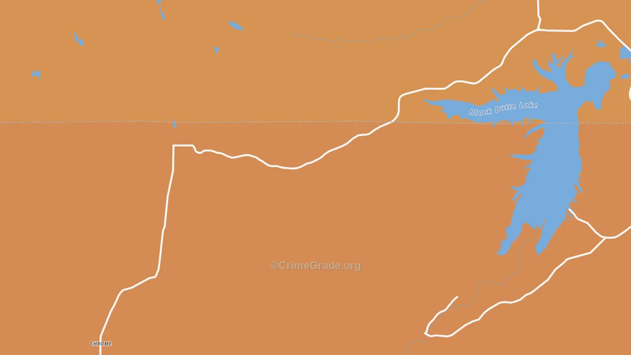 Newville, CA Map of Burglary Rates