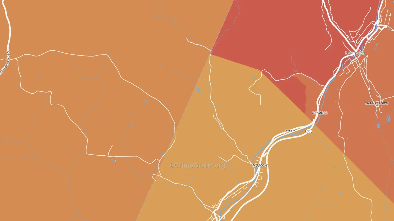 Nikep, MD Map of Burglary Rates