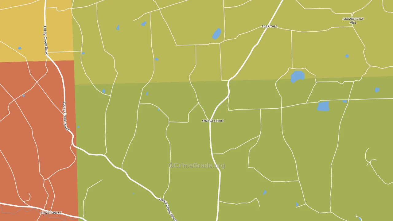 Niles Valley, PA Map of Burglary Rates