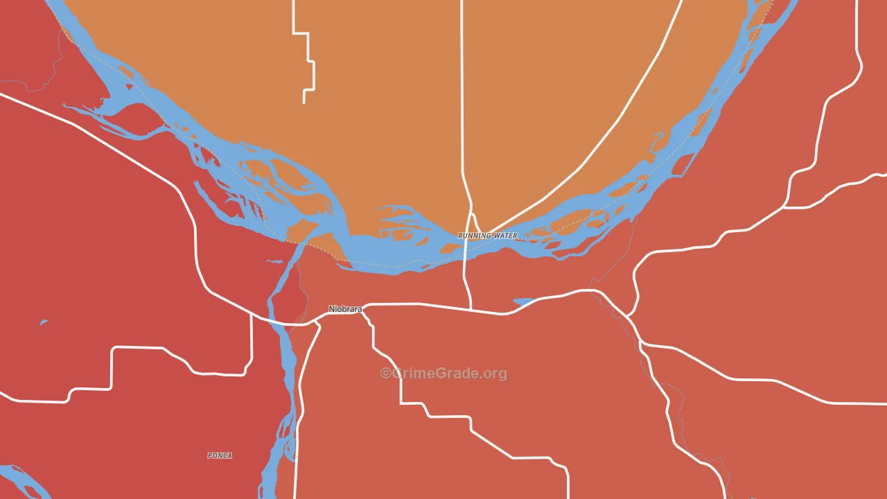 Niobrara, NE Map of Burglary Rates